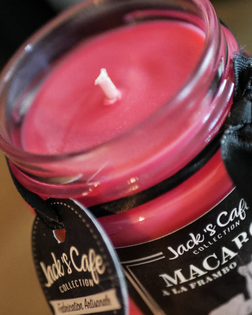 Bougie « Macaron à la Framboise & Violette »