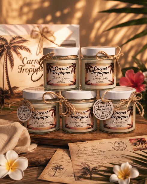 Coffret Bougies Tropicales "Carnet des Tropiques"