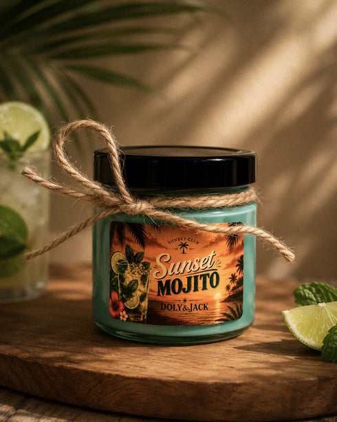 Bougie cocktail "Sunset Mojito"