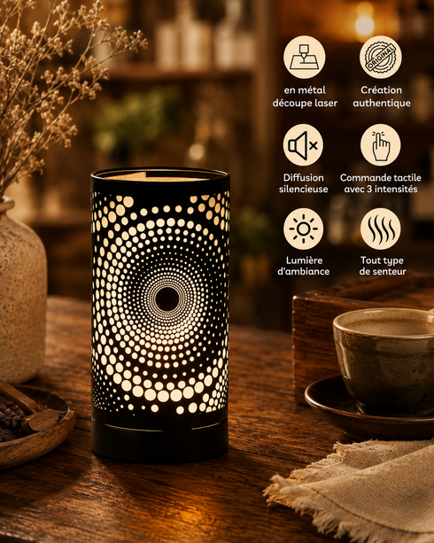 Spirale Noire – Brûle-parfum électrique
