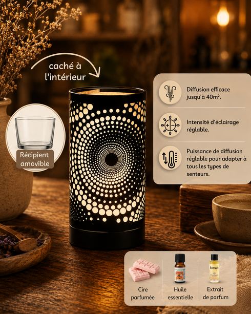 Spirale Noire – Brûle-parfum électrique