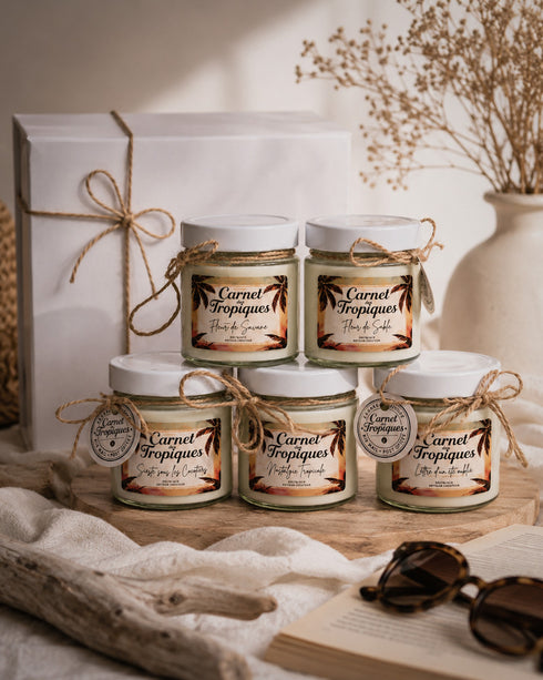 Coffret Bougies Tropicales "Carnet des Tropiques"