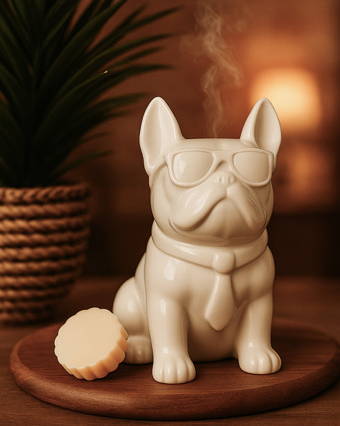 Photophore Brûle Parfum BLANC "Mr Biscotte"