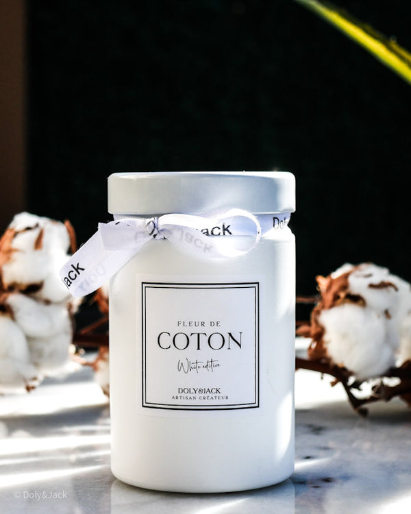 Bougie Fleur de Coton & Pochon (White Edition)