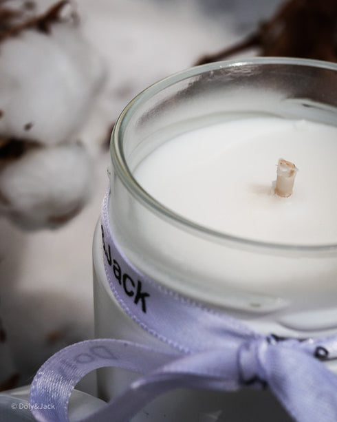 Bougie Fleur de Coton & Pochon (White Edition)