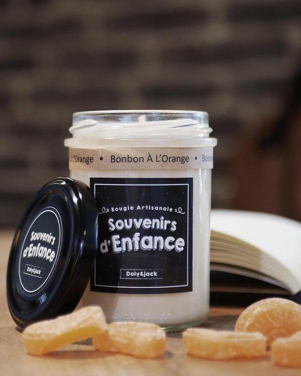 Bougie naturelle bonbon à l'orange